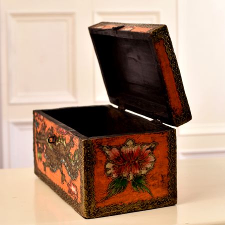 Handmade High-Quality Wooden Box with Dragon Design
